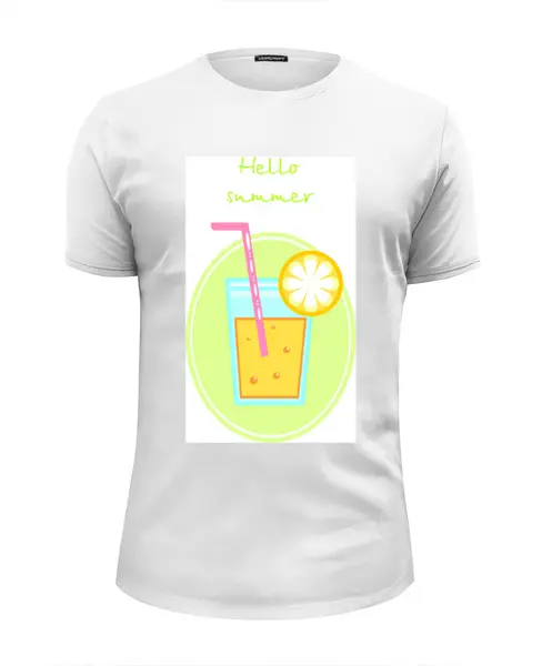 Заказать мужскую футболку в Москве. Футболка базовая Cocktail summer от Kerrie Compodoniko - готовые дизайны и нанесение принтов.