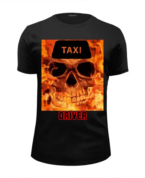 Заказать мужскую футболку в Москве. Футболка базовая таксист от gorynych_@mail.ru - готовые дизайны и нанесение принтов.