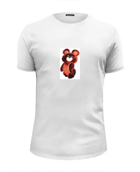 Заказать мужскую футболку в Москве. Футболка базовая Олимпийский мишка 80 от baby_tonight - готовые дизайны и нанесение принтов.