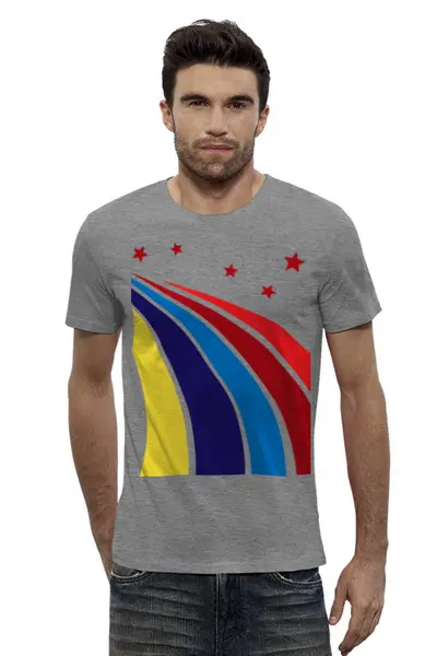 Заказать мужскую футболку в Москве. Футболка базовая Звездная дорога от IrinkaArt  - готовые дизайны и нанесение принтов.