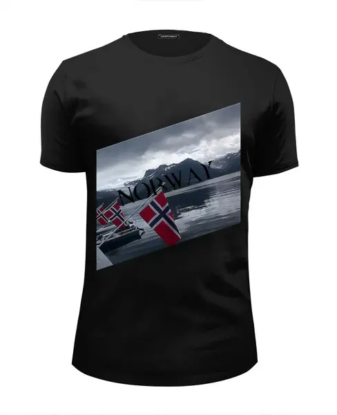 Заказать мужскую футболку в Москве. Футболка базовая Norway от lucky555_07@list.ru - готовые дизайны и нанесение принтов.