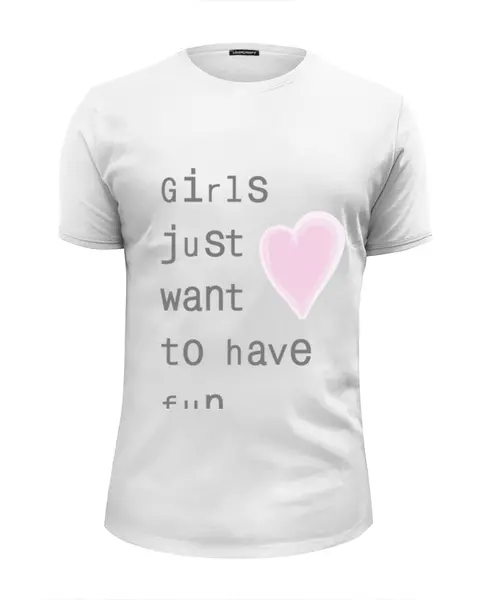 Заказать мужскую футболку в Москве. Футболка базовая Girls от pyzhik - готовые дизайны и нанесение принтов.