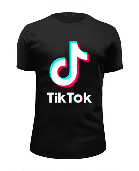 Заказать мужскую футболку в Москве. Футболка базовая TikTok  от DESIGNER   - готовые дизайны и нанесение принтов.