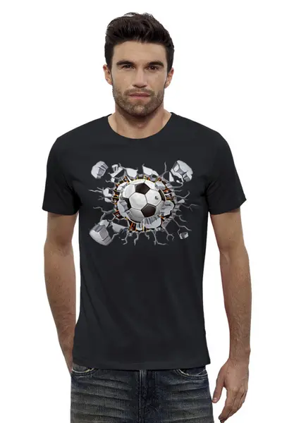 Заказать мужскую футболку в Москве. Футболка базовая ✪FootBall✪ от balden - готовые дизайны и нанесение принтов.