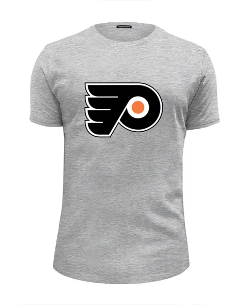 Заказать мужскую футболку в Москве. Футболка базовая Philadelphia Flyers / NHL USA от KinoArt - готовые дизайны и нанесение принтов.