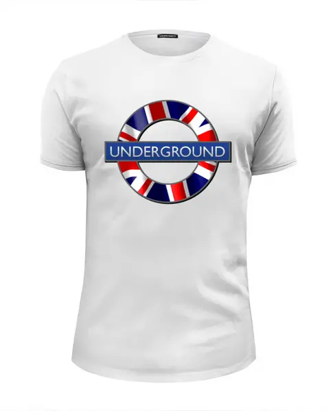 Заказать мужскую футболку в Москве. Футболка базовая ☮The London Underground☮ от balden - готовые дизайны и нанесение принтов.