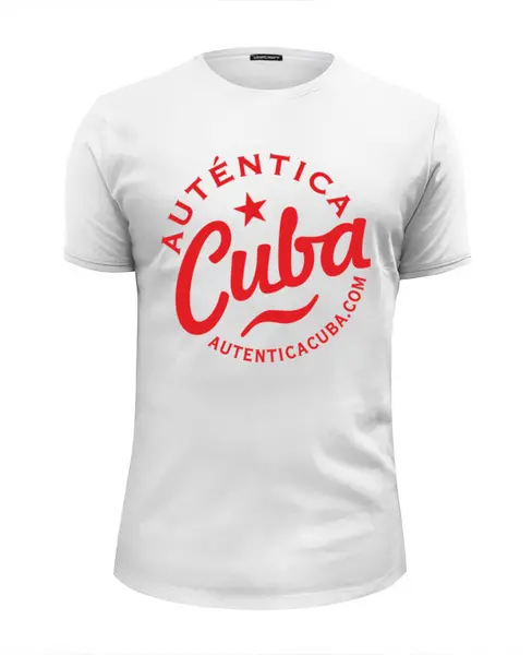 Заказать мужскую футболку в Москве. Футболка базовая Auténtica Cuba от balden - готовые дизайны и нанесение принтов.