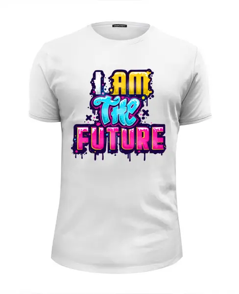 Заказать мужскую футболку в Москве. Футболка базовая ✪ I Am the Future ✪ от balden - готовые дизайны и нанесение принтов.