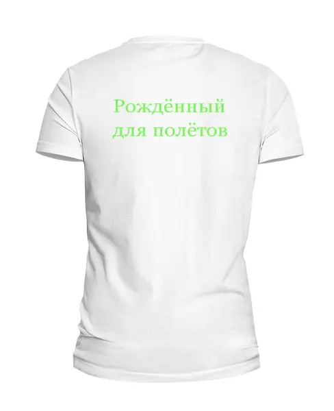 Заказать мужскую футболку в Москве. Футболка базовая Рождённый для полётов от jady_lady - готовые дизайны и нанесение принтов.
