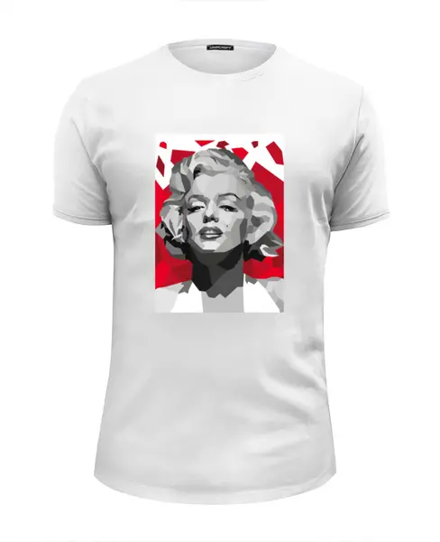 Заказать мужскую футболку в Москве. Футболка базовая Мэрилин Монро (Marilyn Monroe)  от coolmag - готовые дизайны и нанесение принтов.