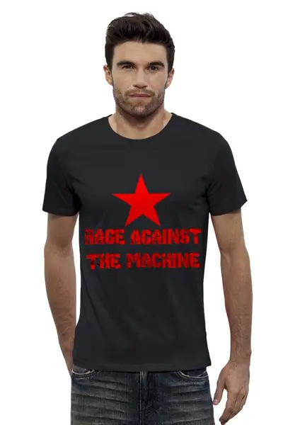 Заказать мужскую футболку в Москве. Футболка базовая Rage Against  The Mashine от FUN TO PLAY - готовые дизайны и нанесение принтов.