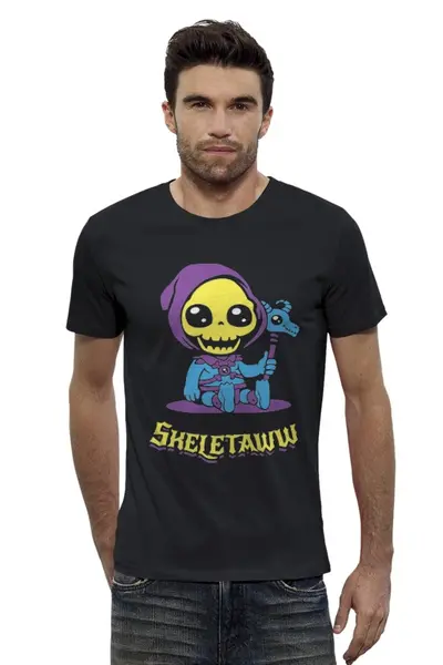 Заказать мужскую футболку в Москве. Футболка базовая Skeletaww от skynatural - готовые дизайны и нанесение принтов.