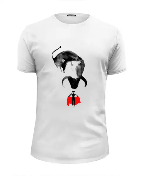 Заказать мужскую футболку в Москве. Футболка базовая Коррида от vesna.sca@gmail.com - готовые дизайны и нанесение принтов.