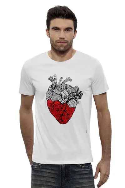 Заказать мужскую футболку в Москве. Футболка базовая Be my Valentine! от Юлия Рытикова - готовые дизайны и нанесение принтов.