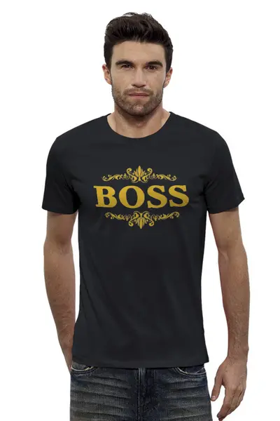 Заказать мужскую футболку в Москве. Футболка базовая Boss / Босс от Андрей Измайлов - готовые дизайны и нанесение принтов.