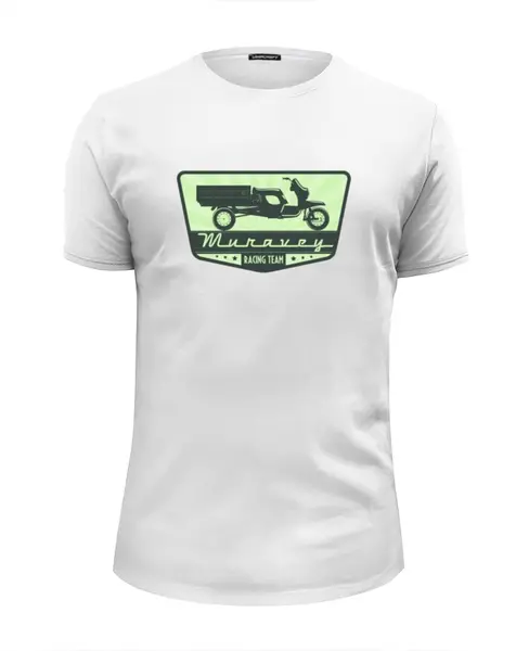 Заказать мужскую футболку в Москве. Футболка базовая Muravey Racing Team от dss - готовые дизайны и нанесение принтов.