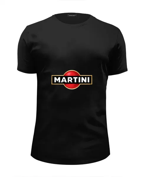 Заказать мужскую футболку в Москве. Футболка базовая Martini от kreed - готовые дизайны и нанесение принтов.