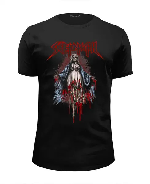 Заказать мужскую футболку в Москве. Футболка базовая Skeletonwitch от Leichenwagen - готовые дизайны и нанесение принтов.