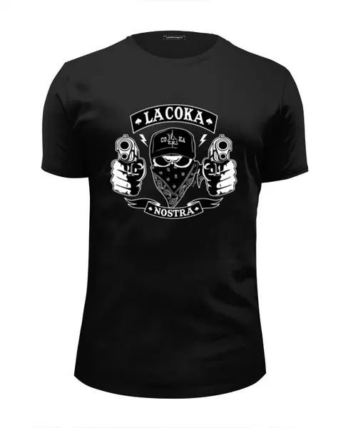 Заказать мужскую футболку в Москве. Футболка базовая La Coka Nostra от Nos  - готовые дизайны и нанесение принтов.