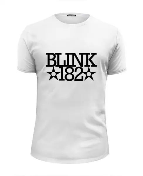 Заказать мужскую футболку в Москве. Футболка базовая blink182 star от lozerkids - готовые дизайны и нанесение принтов.