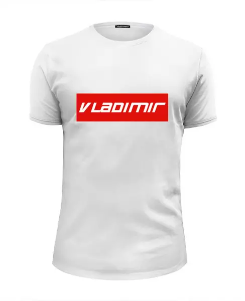 Заказать мужскую футболку в Москве. Футболка базовая Vladimir от THE_NISE  - готовые дизайны и нанесение принтов.