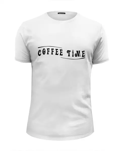 Заказать мужскую футболку в Москве. Футболка базовая Coffee time от THE_NISE  - готовые дизайны и нанесение принтов.