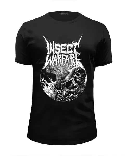 Заказать мужскую футболку в Москве. Футболка базовая Insect Warfare Band от Leichenwagen - готовые дизайны и нанесение принтов.