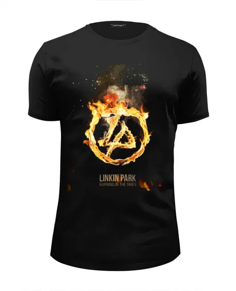 Заказать мужскую футболку в Москве. Футболка базовая Linkin Park - Burning in the skies от Денис - готовые дизайны и нанесение принтов.