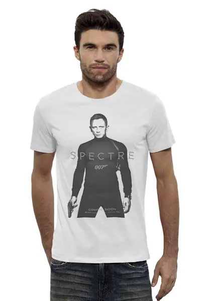 Заказать мужскую футболку в Москве. Футболка базовая Spectre  от KinoArt - готовые дизайны и нанесение принтов.