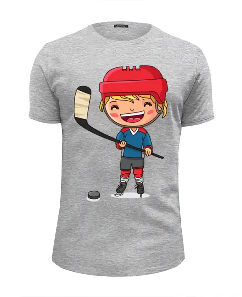 Заказать мужскую футболку в Москве. Футболка базовая Хоккеист от Ирина - готовые дизайны и нанесение принтов.