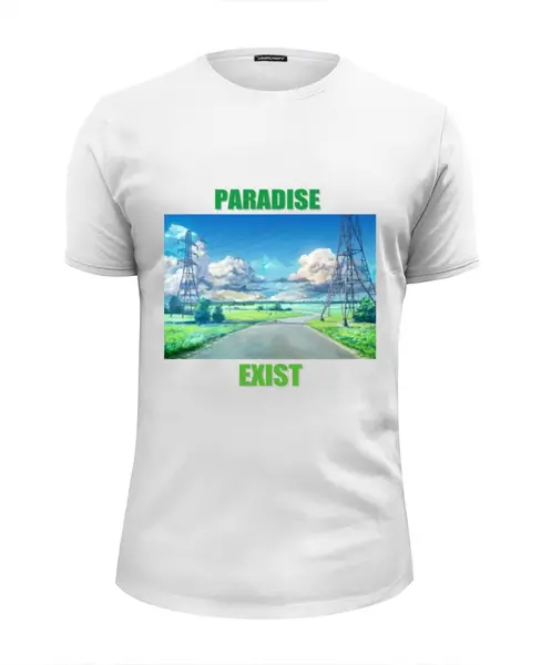 Заказать мужскую футболку в Москве. Футболка базовая Paradise exist от qwee12 - готовые дизайны и нанесение принтов.