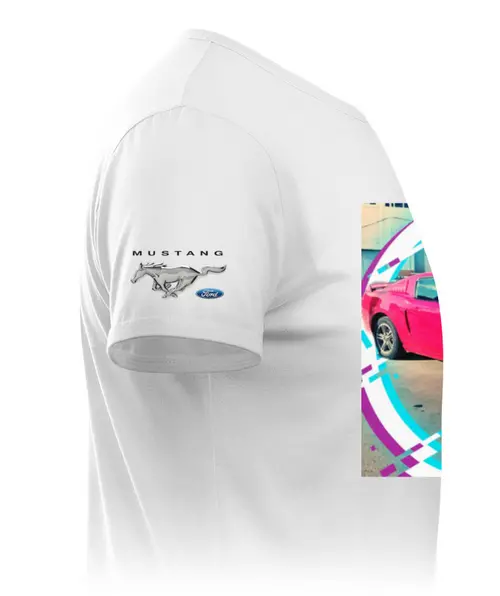 Заказать мужскую футболку в Москве. Футболка базовая Ford Mustang от TheAndarz  - готовые дизайны и нанесение принтов.