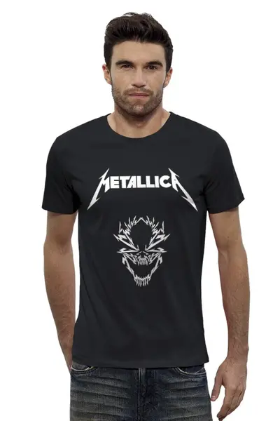 Заказать мужскую футболку в Москве. Футболка базовая Metallica от BURNSHIRTS - готовые дизайны и нанесение принтов.