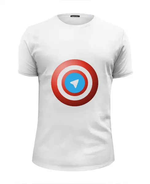 Заказать мужскую футболку в Москве. Футболка базовая Лого Telegram от YellowCloverShop - готовые дизайны и нанесение принтов.