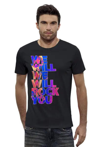 Заказать мужскую футболку в Москве. Футболка базовая WE WILL WE WILL...  от balden - готовые дизайны и нанесение принтов.