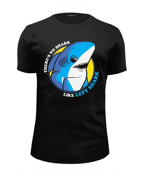 Заказать мужскую футболку в Москве. Футболка базовая Левая акула от printik - готовые дизайны и нанесение принтов.
