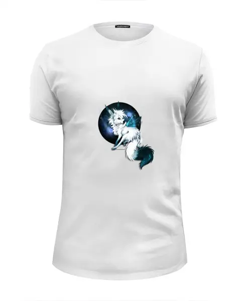 Заказать мужскую футболку в Москве. Футболка базовая Белая Волчица от MariYang  - готовые дизайны и нанесение принтов.
