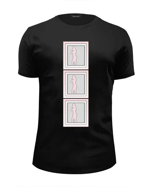 Заказать мужскую футболку в Москве. Футболка базовая Pink girl от cool.zalozetskiy@mail.ru - готовые дизайны и нанесение принтов.