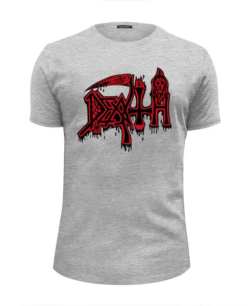 Заказать мужскую футболку в Москве. Футболка базовая Death band от Leichenwagen - готовые дизайны и нанесение принтов.