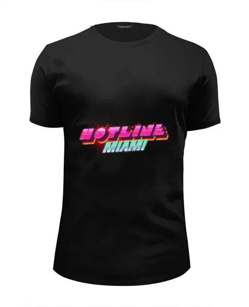 Заказать мужскую футболку в Москве. Футболка базовая Hotline Miami от AstArt - готовые дизайны и нанесение принтов.