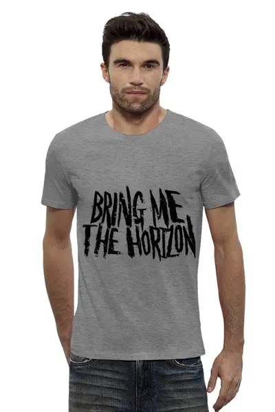 Заказать мужскую футболку в Москве. Футболка базовая Bring Me The Horizon от BURNSHIRTS - готовые дизайны и нанесение принтов.