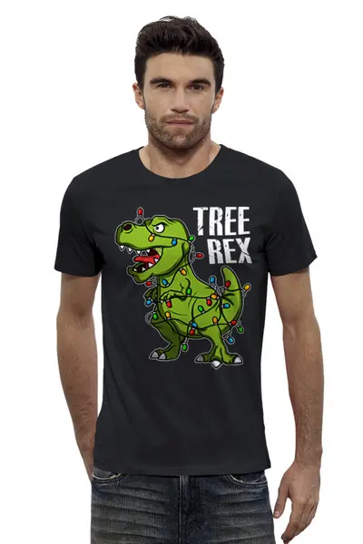 Заказать мужскую футболку в Москве. Футболка базовая ✪ TREE REX ✪ от balden - готовые дизайны и нанесение принтов.