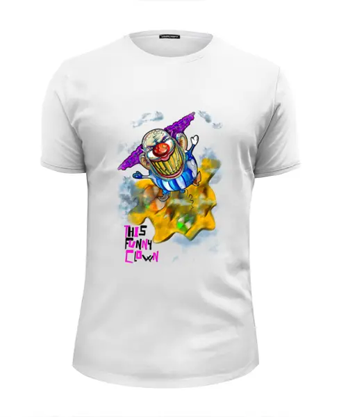 Заказать мужскую футболку в Москве. Футболка базовая Funny Clown от Leichenwagen - готовые дизайны и нанесение принтов.