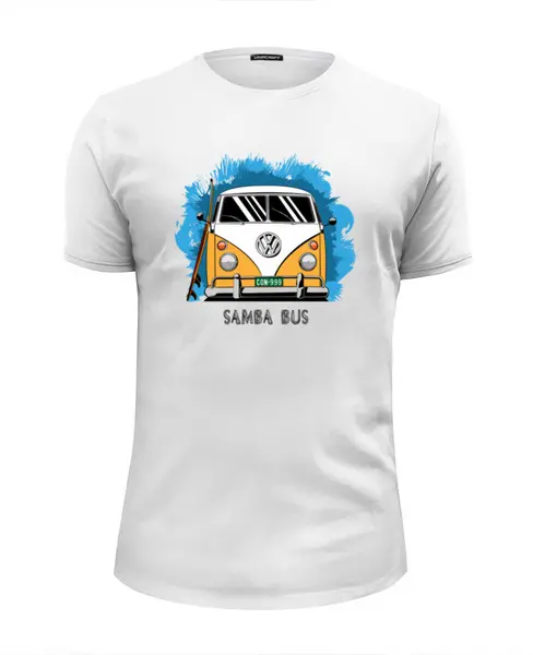 Заказать мужскую футболку в Москве. Футболка базовая Samba Bus от Oleg Markaryan - готовые дизайны и нанесение принтов.
