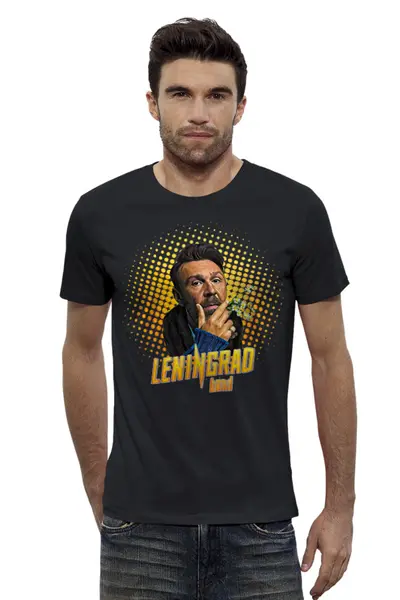 Заказать мужскую футболку в Москве. Футболка базовая LENINGRAD от balden - готовые дизайны и нанесение принтов.
