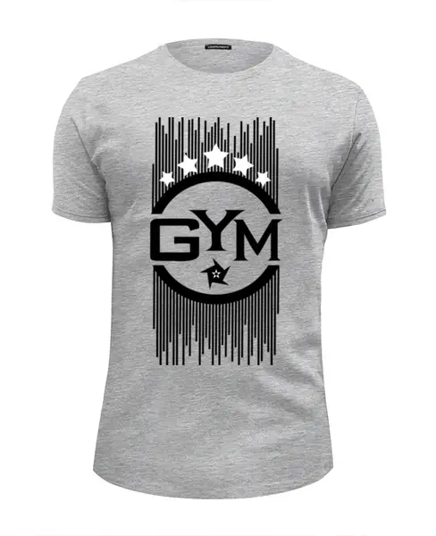 Заказать мужскую футболку в Москве. Футболка базовая !!! GYM !!! от Алексс Неро - готовые дизайны и нанесение принтов.