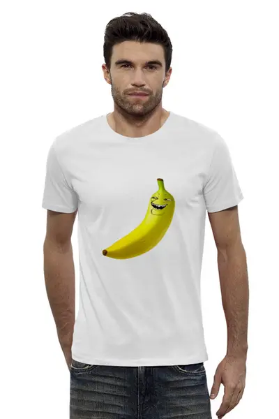 Заказать мужскую футболку в Москве. Футболка базовая Банан от THE_NISE  - готовые дизайны и нанесение принтов.
