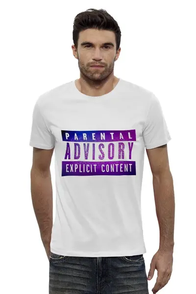 Заказать мужскую футболку в Москве. Футболка базовая Parental Advisory от triton - готовые дизайны и нанесение принтов.
