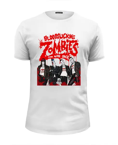 Заказать мужскую футболку в Москве. Футболка базовая Bloodsucking zombies from outer space от Leichenwagen - готовые дизайны и нанесение принтов.