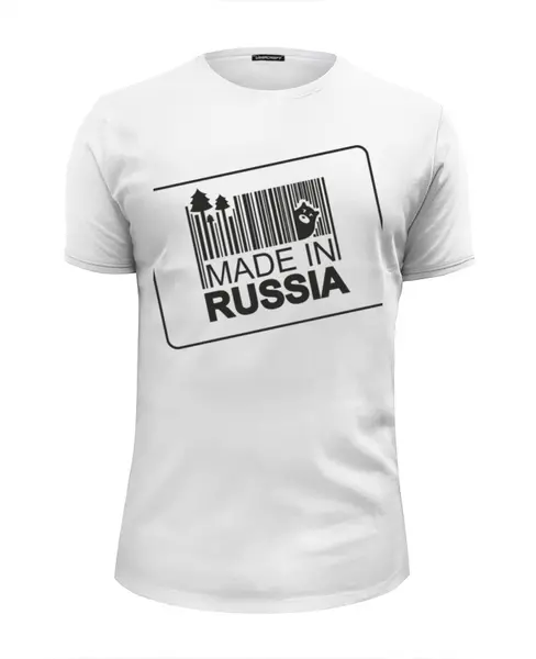 Заказать мужскую футболку в Москве. Футболка базовая Made in Russia от panopticum - готовые дизайны и нанесение принтов.